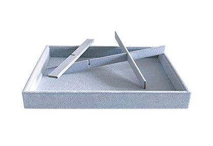 6-Grid Stackable Premium Quality Grey Velvet Jewelry Organizer Multi Function Rearrangeable Divider for Collectibles Jewelry Necklace Earring Ring Buttons Precious Stone Art Delicate - size: 6-Grid