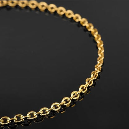 UMAOKANG 16.4 Feet Gold Plated Stainless Steel Chains for Jewelry Making | PVD Gold Plating Cable Jewelry Chain Roll with Jewelry Findings for Necklace Bracelet DIY - color: 1.0 Gold Cable