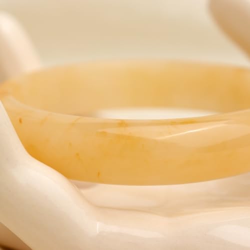 Chunky Resin Wide Bangle Bracelets for Women, Trendy Statement Minimalist Acrylic Bracelet Prom Holiday Jewelry Gift - color: Beige