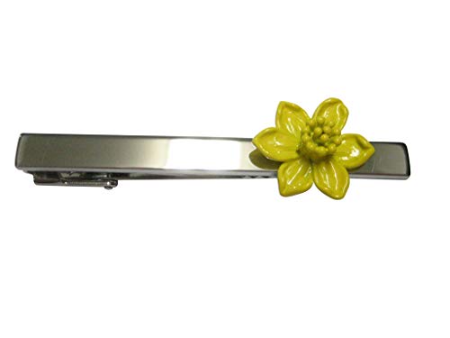 Kiola Designs Yellow Toned Welsh Daffodil Flower Tie Clip