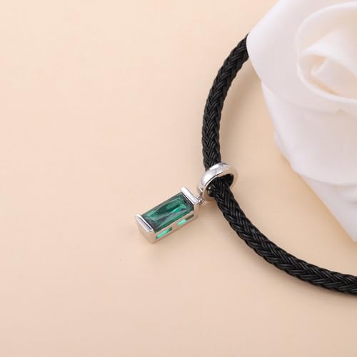 Helonley Birthstone Charms for Charms Bracelet: Birth Stone Charms | 925 Sterling Silver Birth Stone Bead Charms for Bracelets and Necklaces, Christmas Birthday Gifts for Mom and Wife - color: May.