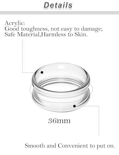 6G-30MM Hollow Acyrylic Gauges for Ear Saddle Plugs Gauges Tunnel Expanders Stretcher Double Flared Flesh Piercings Body Jewelry Set for Women Men - color: Clear:36mm = 1 7/16 inch