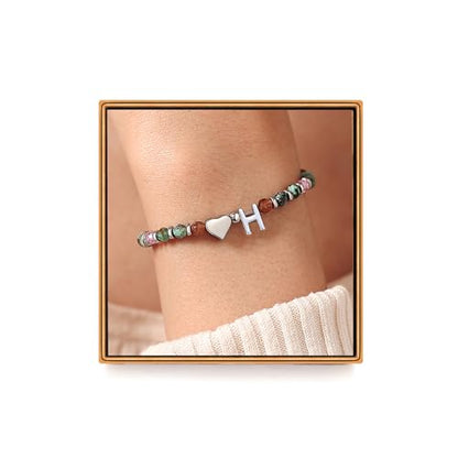 Heart Initial Bracelets for Teen Girls, Teen Girl Gifts Trendy Stuff, Christmas Stocking Stuffers for Kids, Unique Gifts for Teenage Girls on Birthday Graduation - style: H