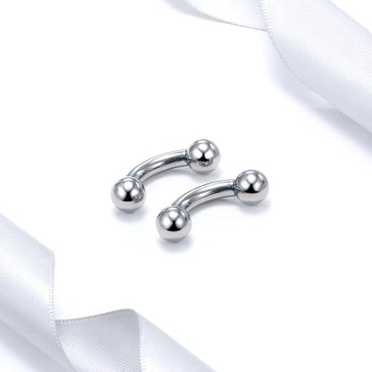 20G 18G 16G 14G 12G 8G 6G 4G 2G Astm F136 Titanium Internal Thread Eyebrow Piercing Jewelry Curved Barbell Vertical Labret Lip Daith Rook Earrings Navel Belly Button Ring Piercing Jewelry - style: 6G, 16MM Length, Ball