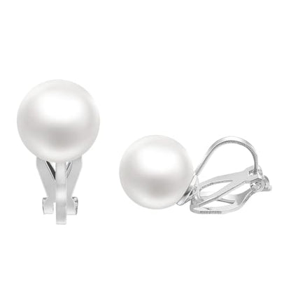 Pearls Clip On Earrings Womens Clip on Earrings Non Pierced Clip on Pearls Women Hypoallergenic Trendy Wedding Jewelry - style: Silver allergenic pearl earrings