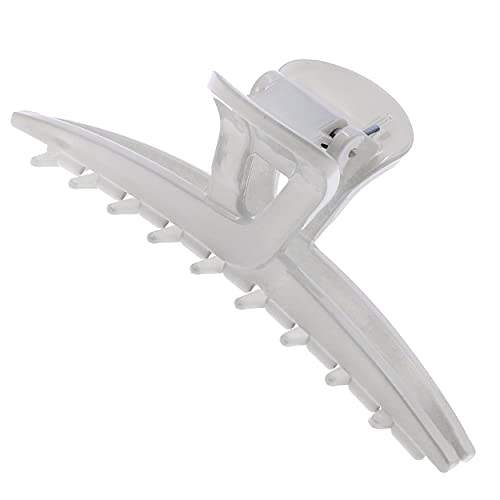 Camila Paris CP3230 French Hair Clip for Women, Narrow, Strong Hold Grip Double Teeth Girls Hair Claw Clips Jaw, Fashion Durable Styling Hair Accessories for Women, Made in France - color: Gray 3.25"