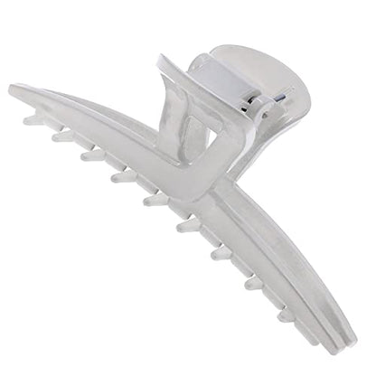 Camila Paris CP3230 French Hair Clip for Women, Narrow, Strong Hold Grip Double Teeth Girls Hair Claw Clips Jaw, Fashion Durable Styling Hair Accessories for Women, Made in France - color: Gray 3.25"