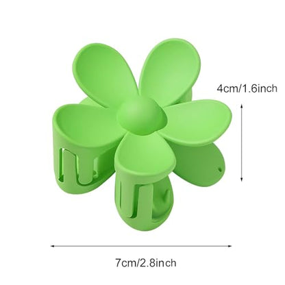 GANPUB 1Pc Yellow Floral Flower Shaped Plastic Jaw Claw Clip, Anti-scratch Smell-less, Holds Tightly, Lightweight Hair Accessory for Adults (1 Count)