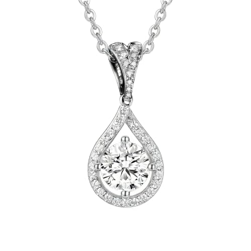 Teardrop Pendant Necklace for Women Cubic Zirconia Infinity Love Necklace Jewelry Birthday Gift for Mom, Wife, Friends