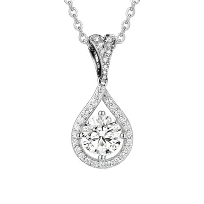 Teardrop Pendant Necklace for Women Cubic Zirconia Infinity Love Necklace Jewelry Birthday Gift for Mom, Wife, Friends