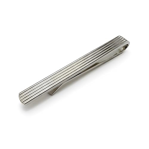 Tie Clips for Men, 2.2 Inch Tie Bar for Regular Ties, Heavy-Duty Copper Tie Pin, Men’s Suit Accessories with Gift Box for Work, Business, Wedding, Interview, Daily Wear - color: Silver