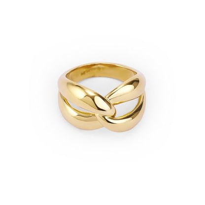 Hey Harper Gold Ring for Women - Gold Plated Stacking Waterproof & Sweatproof Jewerly Ring - Everday Non Tarnish Cute Fashion Circle Rings - style: Bond Ring