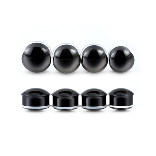 Precise Dimensions Set Color Acrylic O-Ring Ear Plugs Tunnels Gauges Stretcher Piercings Kit - color: Black, size: 19-22mm