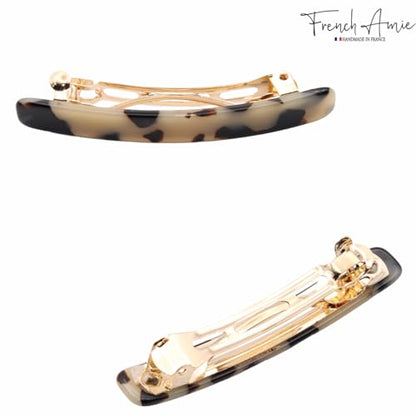 French Amie Bar White Tokyo Small 2 1/4 Inch Hair Clip Barrette | Handmade Cellulose Acetate Durable Grip For Women Girls Teens Everyday Style - color: White Tokyo