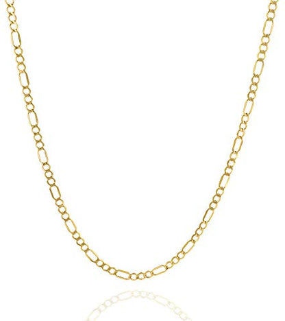 Jewelry Atelier Gold Chain Necklace Collection - 14K Solid Yellow Gold Filled Figaro Chain Necklaces for Women and Men with Different Sizes (2.8mm, 3.7mm, 4.7mm, 5.6mm) - style: 5.6mm width