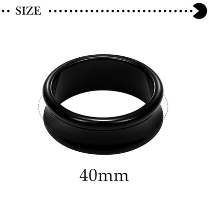 6G-50mm Acrylic Thin Black Gauges for Ear lightweight Tunnels Black Double Flared Ear Flesh Plugs Tunnels Earrings for Women Men - color: 40mm = 1 9/16 inch = 1.54 inch
