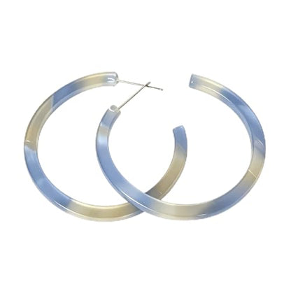 Resin Hoop Earrings for Women Lightweight Big Tortoise Shell Earrings Chunky Acrylic Earrings Hypoallergenic Mottled Statement Fashion Jewelry Gifts - color: B