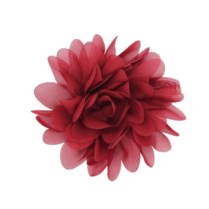 Satin Fabric Large Flower Brooch Pin Dainty Handmade Big Rose Flower Brooches Blossom Lapel Pins Silk Camellia Flowers Pin Wedding Dance Prom Party Banquet Dresses Suit Clothes Jewelry for Women - color: Wine Red