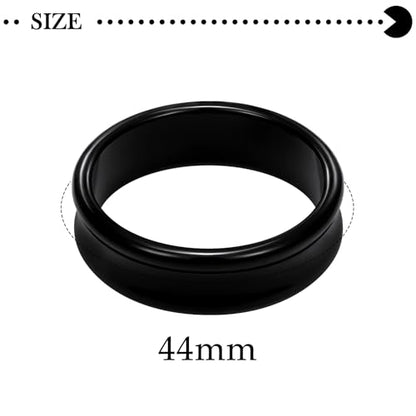 6G-50mm Acrylic Thin Black Gauges for Ear lightweight Tunnels Black Double Flared Ear Flesh Plugs Tunnels Earrings for Women Men - color: 44mm = 1 3/4 inch = 1.73 inch