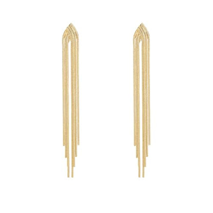 Luxval Rhinestone Earrings Dangling for Women Sparkly Silver Dangle Earrings Girls Long Chandelier Earrings Tassel Lightweight Ear Studs Cubic Zirconia Crystal Statement - color: Gold-Rope chandelier