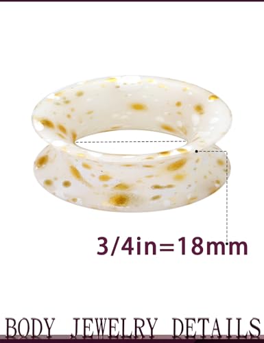 Jenxnjsjo 14g to 7/8in Ear Gauges Plugs Tunnels Taper Earrings Stretching Expander Kit Set for Women Men - color: 043: Silicone Double Flare Ⅲ, size: 3/4in (18mm)