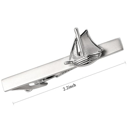 HAWSON Tie Clips for Men Unique,Fun Animal/Musical/Nautical Tie Clip,Novelty Personalized Mens Tie Bar,Accessories Business Wedding Gifts - style: Sailboat