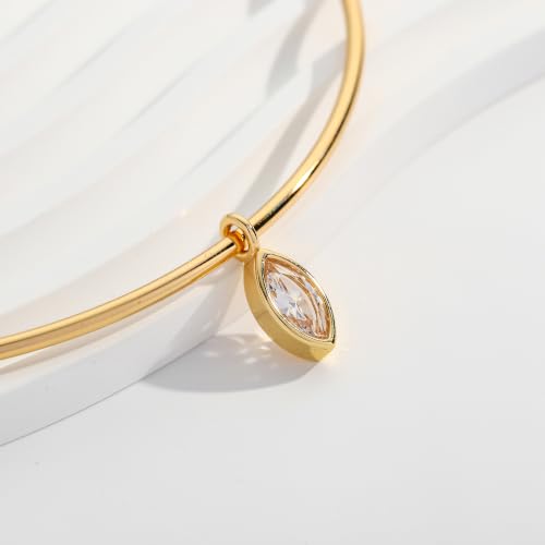14K Gold Plated Collar Choker Necklace for Women Charm Jewelry | Trendy Dainty Statement Fashion Cubic Zirconia Pendant Necklace - color: 94A