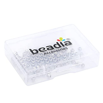 Platinum Plated Round Spacer Beads 4mm 100pcs for Jewelry Making Findings Non Tarnish - color: Platinum, size: 4mm