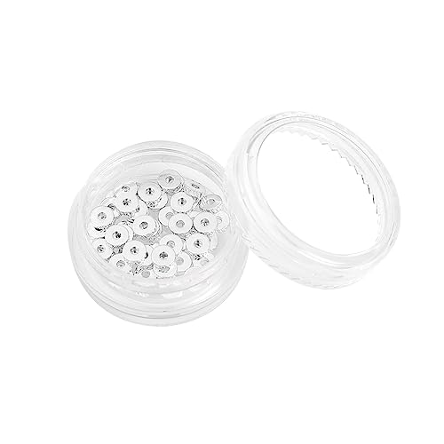 Silver Plated Disk Spacer Beads 4x1.2mm 50pcs for Jewelry Making Findings Non Tarnish - color: Silver, size: 4x1.2mm Disk