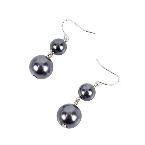 KOSMOS-LI Large Multi Layer Faux Pearl Strand Costume Jewelry Sets For Women Stocking Stuffers - color: Grey