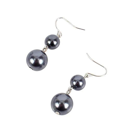 KOSMOS-LI Large Multi Layer Faux Pearl Strand Costume Jewelry Sets For Women Stocking Stuffers - color: Grey