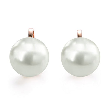 Yoursfs 10mm Tiny Pearl Clip On Earrings for Women 18K Gold Plated Faux Pearls Bridal Earring Fashion Wedding Jewelry - color: White Pearl