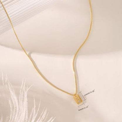 Initial Necklace for Women, Dainty 14K Letter Gold Necklace Choker Name Necklaces Simple custom Initial Necklaces for women Personalized gold Jewelry Gift - color: L