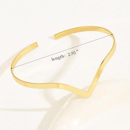 Harry and Henry Arm Cuff Gold Upper Arm Jewelry for Women Adjustable Open Cuff Bangle Bracelets Armband Jewelry Summer Outfits for Women 2026 - color: B:Gold Arm Cuff