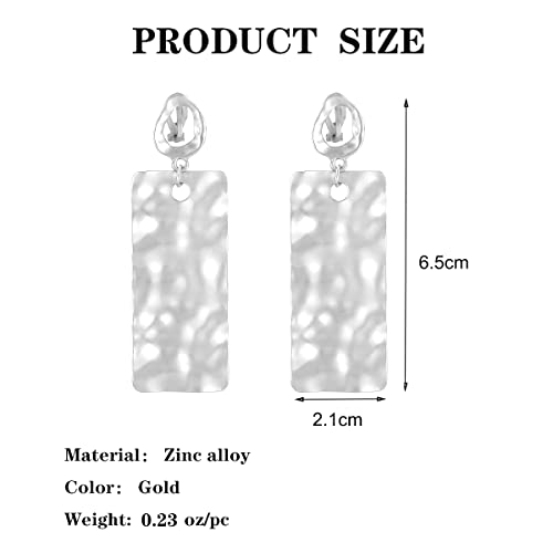 Women's Statement Clip-On Earrings Hypoallergenic Lightweight Clip Earrings - color: silver geometry