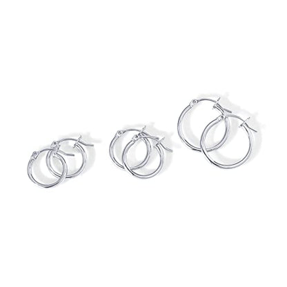 PAVOI 18K Gold Plated Small Hoop Earrings for Women, Earrings Piercing Pack | Hypoallergenic Earrings with 925 Sterling Silver Posts, Trendy Geometric Chunky Huggie Hoop Earrings - style: Thin Hoops