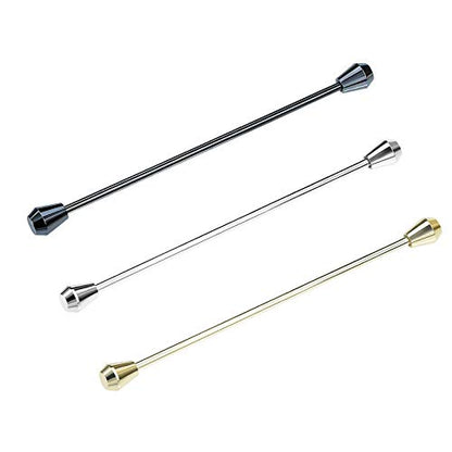 3PCS Men's Classic Brass Shirt Collar Bar Tie Pins Set for Wedding Business with Gift Box - color: Cone Head