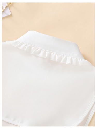 Verdusa Women's Fake Collar Detachable Dickey Collar Half Shirts Blouse - color: Lace White