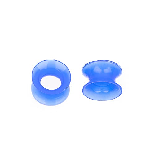 50 PCS Ear Stretching Kit 14Gauges-00Gauges Earring Marble Acrylic Taper Piercing Jewlery Sets - color: Dark Blue