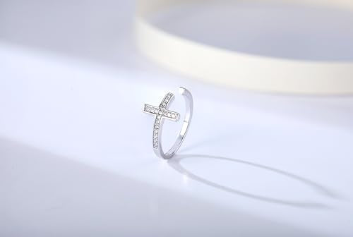 925 Sterling Silver Cross Toe Ring, Adjustable Band, Hypoallergenic Foot Jewelry for Women