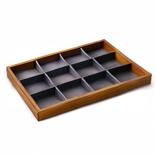 Oirlv Solid Wood Jewelry Tray,Jewelry Drawer Organizer,12 Grid(Grey) | Stackable Design,for Jewelry Necklaces Bracelets and Watches,Organizing and Presentinge Legantly on Dressers&in Dresser - color: Grey 12 grid tray