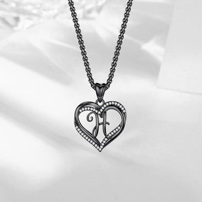 INFUSEU Unique Initial Necklaces for Women Girls Small Heart Letter Jewelry, Meaningful Personalized Gifts - style: H