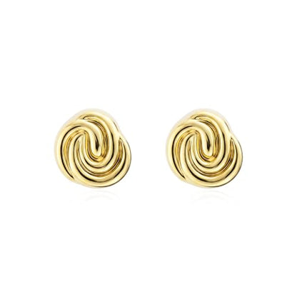 Green Crystal huggie gold hoop earrings for women Girls,14K Gold Plated with 925 Sterling Silver Post color Cubic Zirconia dainty cute Earrings| CZ Stud Earring - color: Knots Gold