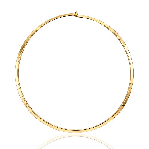 High Polished Stainless Steel Necklace Love Choker Heart Shape Women Statement Jewelry - color: Gold Clip Clasp