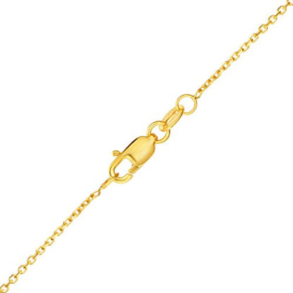 Floreo 10K Yellow Gold Charm Pendant Letter A-Z Personalized Alphabet Initial Name with optional 18 Inch Necklace - style: S with Chain