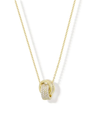 14K Gold Plated CZ Minimalist Dainty Pendant Necklace | Gold Necklace for Women | Daily Wear Gold Jewelry - color: gold
