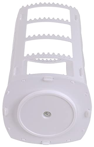 Sooyee White Earring Organizer, 360 Rotating Earring Holder, 4 Tiers Jewelry Rack Display Classic Stand, 156 Holes and 160 Grooves for Necklaces Earrings Piercings - color: White