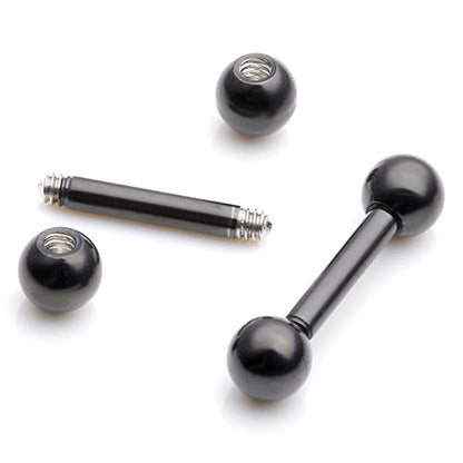 Zysta 4 Pairs Stainless Steel 14/16G Mixed Colors Body Piercing Barbells 6-16mm Post Studs Earring NippleTongue Helix Tragus Cartilage Labret Medusa Lip Eyebrow Straight Bar Ball Screw … - color: 4mm Ball,8mm Post