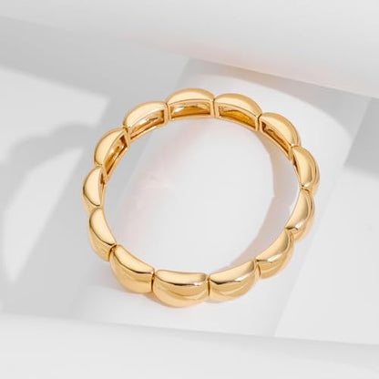 FAMARINE Gold Silver Chunky Bangle Bracelet for Women Men - style: Style E