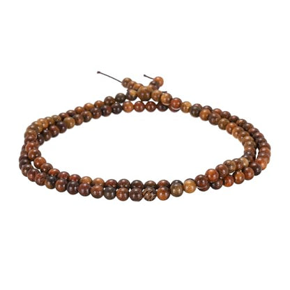 MECCANIXITY Prayer Beads Bracelet, Natural Wooden Bead Mala Bracelets Link Wrist Men Women Beaded Stretch Crafts Bangle - color: Rosewood Color